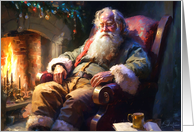 Relaxing Santa Christmas Card