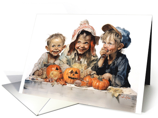 Creepy Kids Halloween card (1786522)