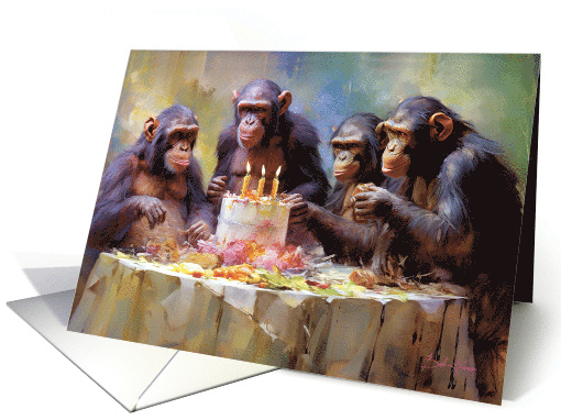Chimpanzee Cheers: A Wild Birthday Bash! card (1803468)