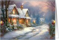 Embrace the Warmth of the Christmas Season Snow Cottage card