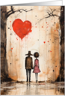 Enchanted Love Stroll Valentine’s Day card