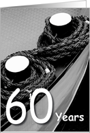 Rope on a ship - 60th Wedding Anniversary card