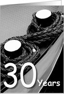 Rope on a ship - 30th Wedding Anniversary card