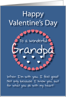 Wonderful Grandpa Blue Valentine’s Day card