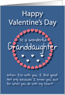 Wonderful Granddaughter Blue Valentine’s Day card