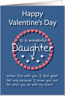 Wonderful Daughter Blue Valentine’s Day card