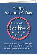 Wonderful Brother Blue Valentine’s Day card