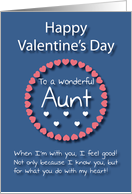 Wonderful Aunt Blue Valentine’s Day card
