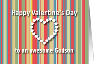 Awesome Godson color stripes Valentine’s Day card