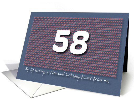Thousand kisses 58th Birthday card (1180840)
