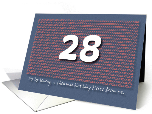 Thousand kisses 28th Birthday card (1180916)