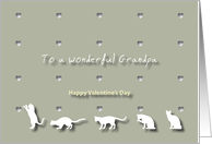 Cats Hearts Wonderful Grandpa Valentine’s Day card