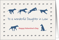 Dogs Hearts Wonderful Daughter in Law Valentine’s Day card