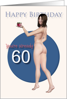60th Sexy Pin Up Birthday card