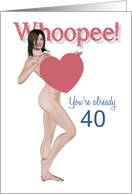 40th Whoopee Sexy Pin Up Birthday card