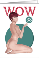 38th Wow Sexy Pin Up Birthday card