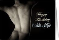 Sexy Man Back for Goddaughter Birthday card