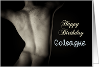 Sexy Man Back for Colleague Birthday card