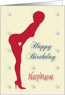 Sexy Pin Up Birthday for Nephew card