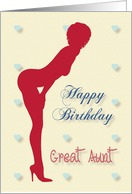 Sexy Pin Up Birthday for Great Aunt card