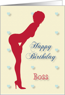 Sexy Pin Up Birthday for Boss card