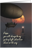 Poppi Fantasy Flying boat Lighthouse Moon Father’s Day card