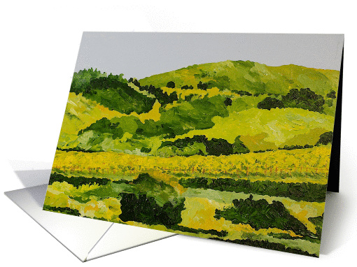 All Occasion Blank Note Card - Yellow Vines card (1116566)
