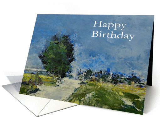 Road by Tree - Happy Birthday card (1119502)