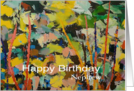 Abstract Landscape - Happy Birthday Card for Nephew card