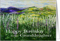 Happy Birthday Granddaughter - Landscape with Wildflowers card