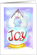 Joy Snow Globe card