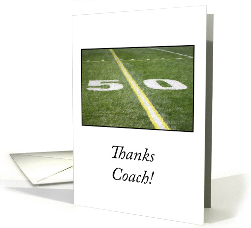 Football Coach 50 Yard Line Thank you card (1385092)