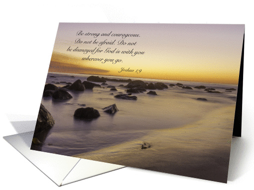 Be Strong and Courageous Encouragement Verse card (1415204)