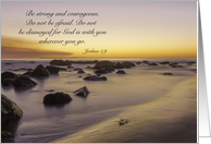 Be Strong and Courageous Encouragement Verse card