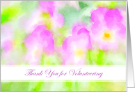 Thank You for Volunteering Floral Watercolor card