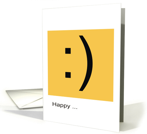 Happy Birthday! SMS Smile Yellow and Black card (1169162)