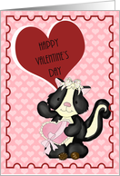 Happy Valentine’s Day Little Stinker, Skunk card