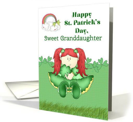 Granddaughter St Patrick's Day Irish Girl Shamrocks Green card