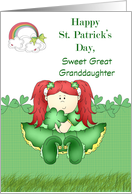 Great Granddaughter St Patrick’s Day Irish Girl Shamrocks card