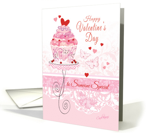 Valentine's Day for Someone Special - Cupcake on Stand card (1206190)