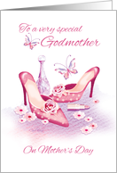 Godmother, Mother’s Day - Pink Shoes and Perfume card