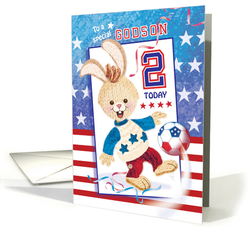 Godson, Age 2 - Soccer Bunny USA card (1290602)