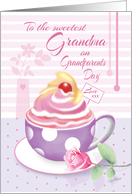 Grandma, Grandparent’s Day - Lilac Cup of Cupcake card