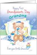 Grandma,1st Grandparents Day, From Grandson -Teddy with Giraffe card