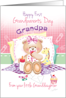 Grandpa,1st Grandparents Day, From Granddaughter -Teddy and Giraffe card