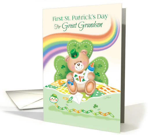 1st St. Patrick's Day, Great Grandson -Teddy Sitting... (1359638)