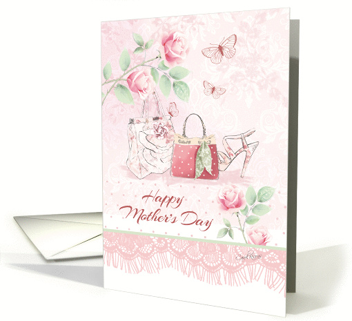 Mother's Day, Shoe, Bag, Purse and Roses card (1432494)