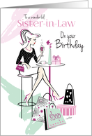 Birthday, Sister-in-Law, Shop ’til you Drop, Relax and Unwind card