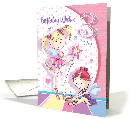 Ballerina Birthday Age 3, Girl card (1583400)