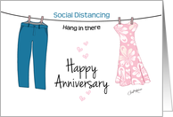 Coronavirus, Wedding Anniversary, Clothes line card